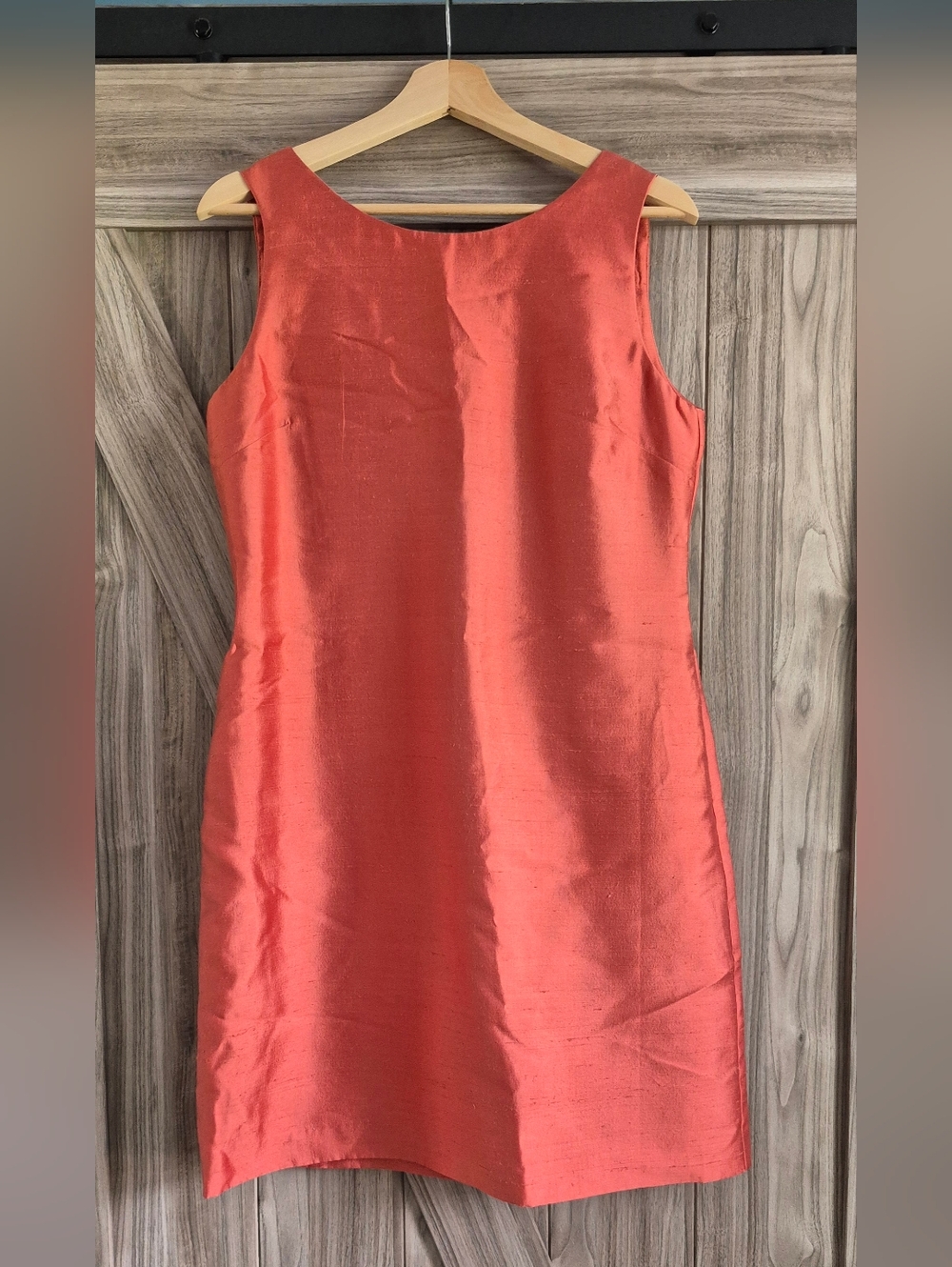 Talbots Copper-Red Sleeveless Mini Sheath Dress